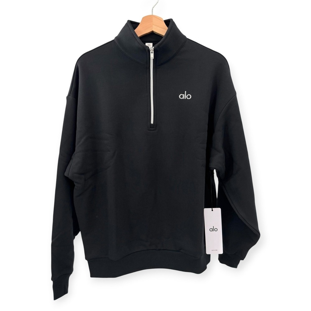 NWT ALO Accolade 1/4 Zip Pullover in Black - Size XS - Picture 5 of 13